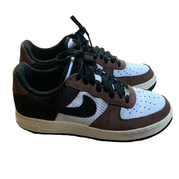 NIKE 2005 Vintage Air Force 1 Low Premium White Black Brq Brown Md Brown, size 8 Nike Air Force 1 Low Premium Escape 2005 Size 9.5 Used Rare  main image 3